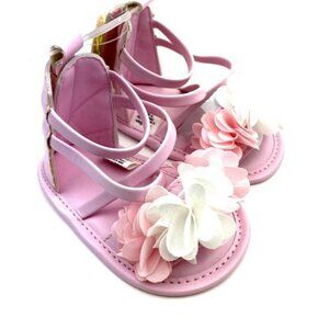Baby Sandal Shoes Size 3 Girls Pink Slip On Infant Footwear 3/6m Children Kids